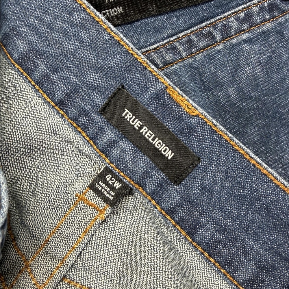 True Religion Jeans Mens 42W Blue Denim Rocco Slim Fit Casual - Picture 8 of 11